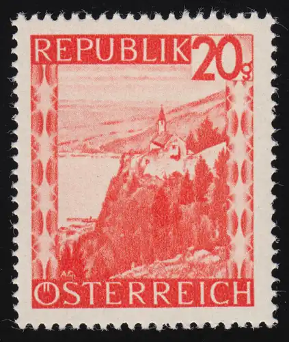 842 Landschaften, Kapelle am Gebhardsberg / Vorarlberg, 20 g, postfrisch  **
