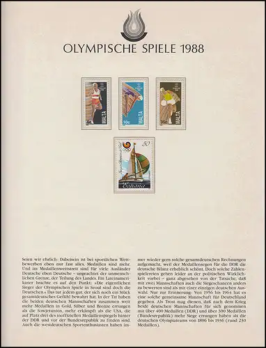 Jeux olympiques 1988 Séoul - Malte & Espagne Marques Set ** frais de port
