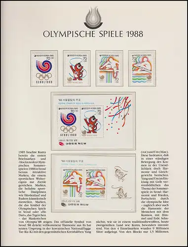 Jeux olympiques 1988 Séoul - Corée du Sud, 2x bloc + marques ensemble** frais de port