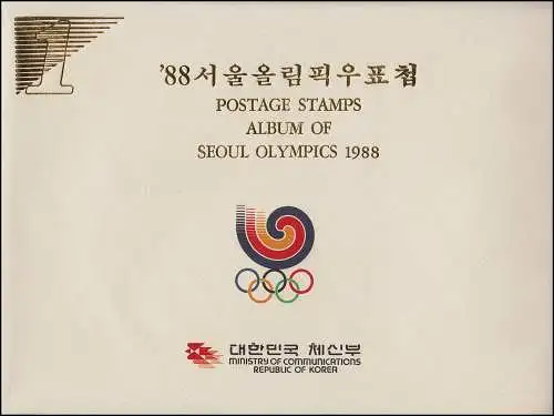 Olympische Spiele 1988 Seoul - Südkorea Mappe Nr. 1, 4 x Block & 4 Sätze **