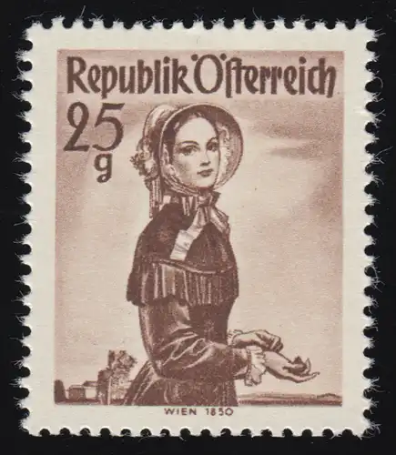 898 timbres gratuits: costumes, Vienne (1850), 25 g, frais de port **