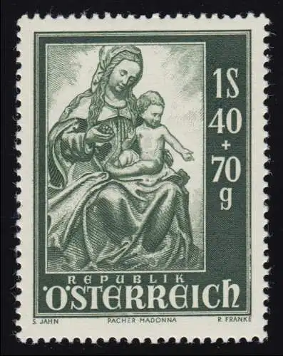 892 Wiederaufbau Salzbg. Dom, die schöne Madonna, 1,40 S + 70 g, postfrisch **