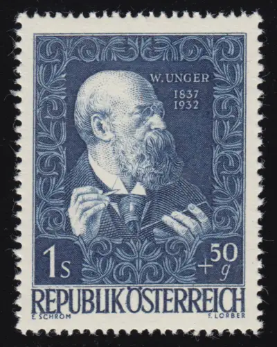 883 80 ans Kunsthaus Wien, William Unger (1837-1932), 1 S + 50 g, **