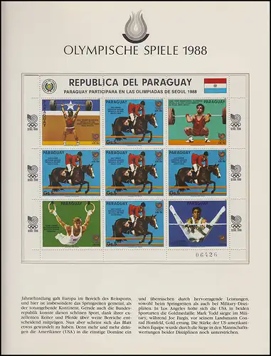 Jeux olympiques 1988 Séoul - Paraguay 1 arc Médaille d'or **