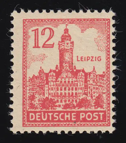 161x II Abschiedsserie 12 Pf. mit PLF II weißer Fleck über dem U, Feld 72, **