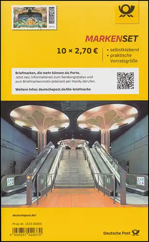 FB 108 U-Bahn-Station: Westend Frankfurt, Folienblatt 10x 3628 **