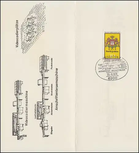 SSt Start pour la lecture automatique des adresses au bureau de poste de Wiesbaden 25.9.1978