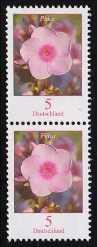 3296 Blume Phlox 5 Cent mit MDF Flecken rechts neben der Wertangabe, Paar **