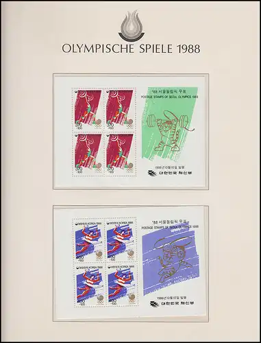 Jeux olympiques 1988 Séoul - Corée du Sud 1 set, 2 blocs, sports post-frais