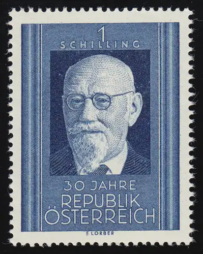 927 30 ans République d'Autriche, Karl Renner, président fédéral, 1 S post-freeich **