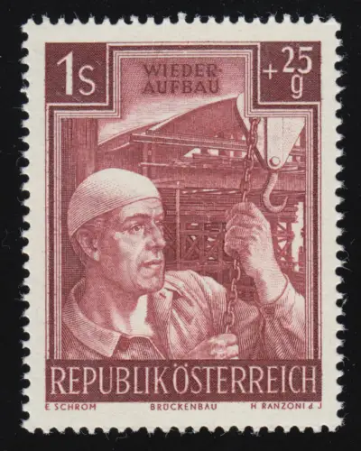 962 Wiederaufbau, Brückenbauer, 1 S + 25 g, postfrisch **
