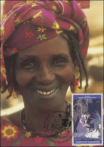 MK 37 de l'ONU Vienne 189 Conférence mondiale sur les femmes 1995, carte officielle maximale