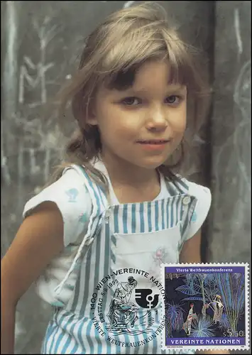 MK 36 de l'ONU Vienne 188 Conférence mondiale sur les femmes, carte officielle maximale en 1995.