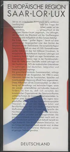 Saar-Lor-lux 1997 Bund France Luxembourg, carte pliante, emballée en film