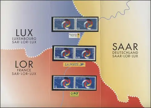 Saar-Lor-lux 1997 Bund France Luxembourg, carte pliante, emballée en film