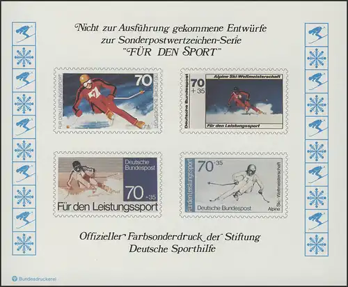 Aide sportive Impression spéciale Coupe du monde de ski 1978