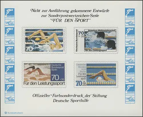 Aide sportive Impression spéciale Coupe du monde de natation 1978