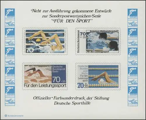 Aide sportive Impression spéciale Coupe du monde de natation 1978