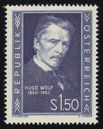 981 50. Todestag, Hugo Wolf (1860-1903) Komponist, 1.80 S, postfrisch **