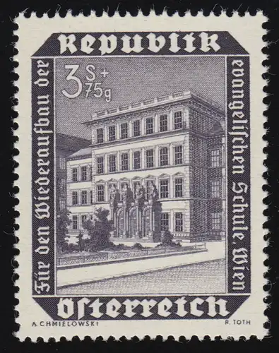 993 Ecole résum. Karlspl Wien, Ecoles après reconstruction, 3 S + 75 g, **