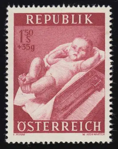 1003 Gesundheitsfürsorge, Baby auf der Waage, 1.50 S + 35 g, postfrisch **