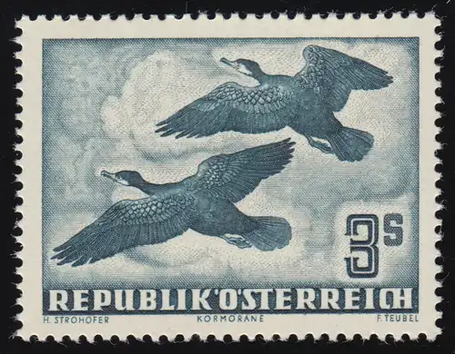 985 Vögel (IIII), Kormoran ( Phalacrocorx carbo) 3 S, postfrisch **