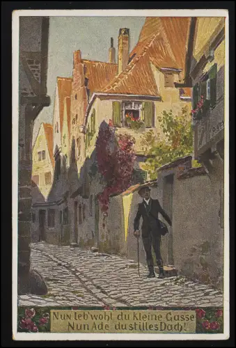 Carte des chansons populaires n° 47, Adieu, petite ruelle Paul Hey, VDA Jung Roland