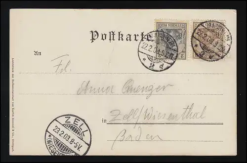 "Därf Ih's Dirndl liabn?" III, De A. Hendschel''Skzzenbuch Mannheim 22.2.1903