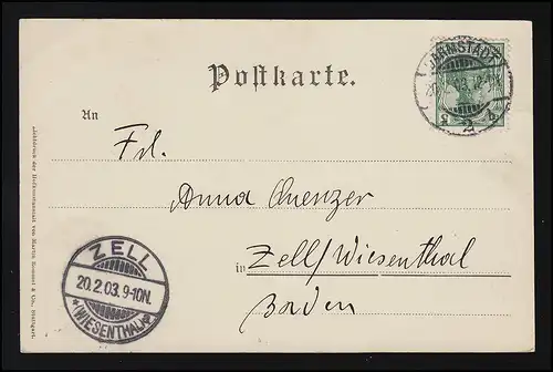 "Därf Ih's Dirndl liabn?" II, De A. Hendschel''Skzzenbuch Darmstadt 20.2.1903