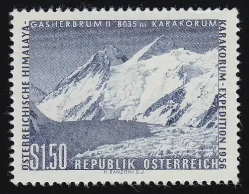 1036 öster. Himalaya Expedition, Gasherbrum II,  1.50 S, postfrisch **