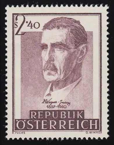 1032 100. Geburtstag, Julius Wagner-Jauregg (1857-1940), 2.40 S, postfrisch **