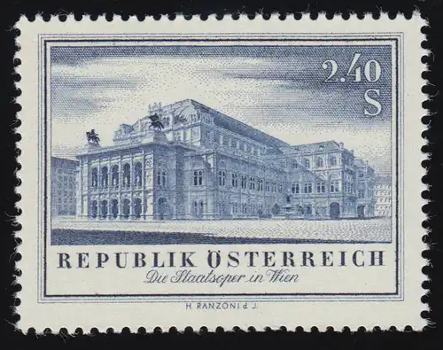 1021 Wiedereröffnung, Staatsoper, 2.40 S, postfrisch **