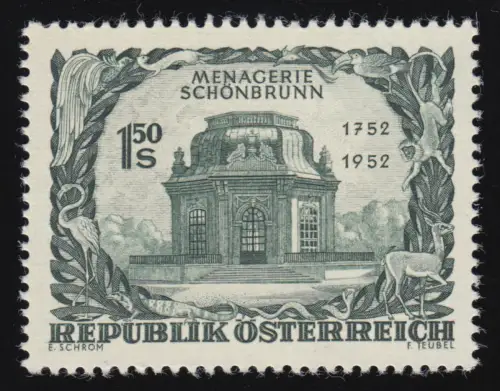 973 Jardin des animaux Schönbrunn, impérial. Pavillon petit déjeuner, 1.50 S, frais de port **