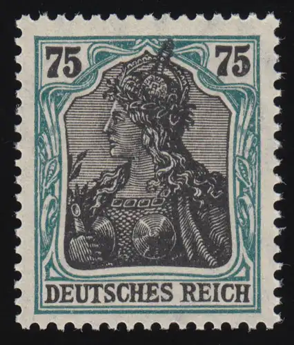 104d (anciennement bF) Germania 75 Pf. Cadre bleu-vert, ** examiné Oechsner BPP