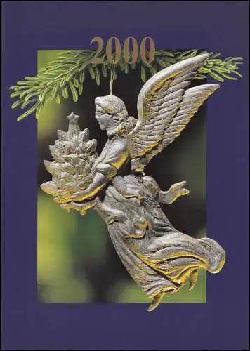 1737 Noël 2000 dans le quadrilatérale, carte de voeux PTT pour la fin de l'année