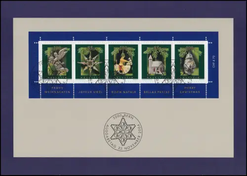 1897-1901 Noël 2004 sous le bloc 37, carte de voeux PTT à la fin de l'année