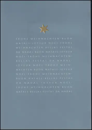 2080 Noël 2008 Quadruple bloc, carte de voeux PTT pour la fin de l'année