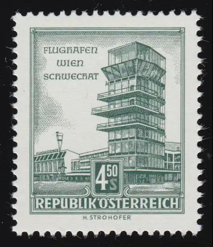 1052 Freimarke Bauwerke, Kontrollturm Flughafen Wien, 4.50 S, postfrisch, **