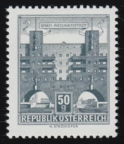 1044 Freimarke Bauwerke, Wohnb. Karl-Marx-Hof /Wien-Heiligenstadt, 50 g, **