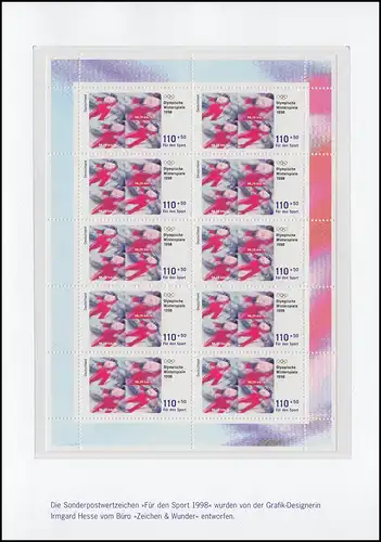 Aide sportive 1998: 1968-1971 Petit jeu d'arcs (4 folders), tous les dix feuillets **