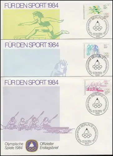 716-718 Jeux olympiques d'été Los Angeles 1984: FDC ESSt Berlin