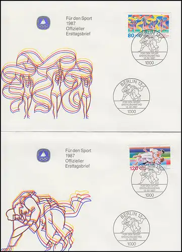 777-778 Gymnastikgruppe und Judo-Kampfszene 1987: Sporthilfe-FDC ESSt Berlin