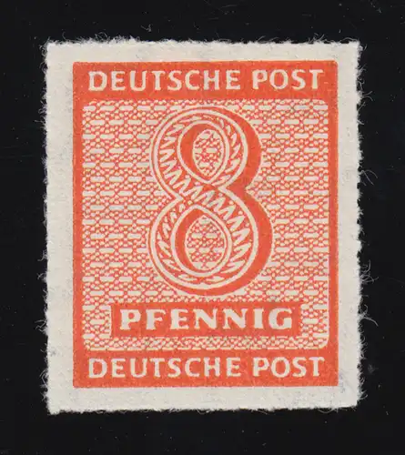 118DX Ziffer 8 Pf. - Postmeistertrennung Roßwein, ** postfrisch, geprüft BPP