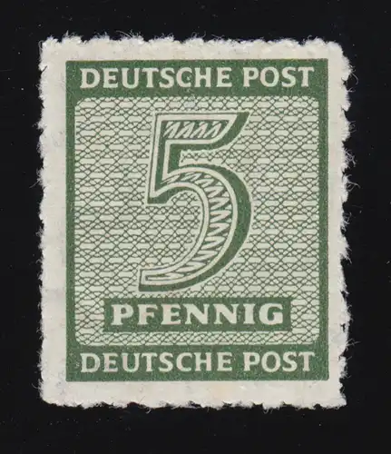 116CX Ziffer 5 Pf. - Postmeistertrennung Roßwein, ** postfrisch, geprüft BPP
