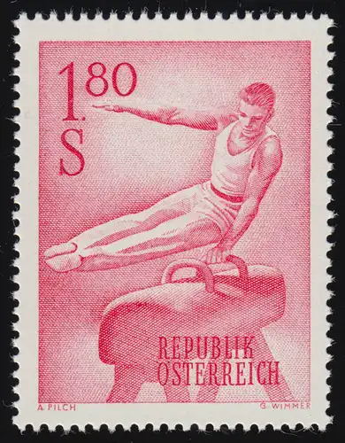 1121 Sports (III), gymnastique sur le cheval latéral, 1.80 S post-fraîchissement **