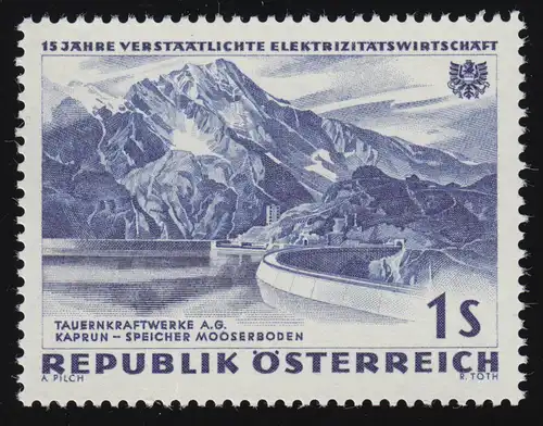 1103 verstaatl. Elektrizität, Speicher Moserboden Tauernkraftwerke, 1 S **
