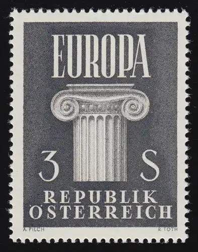 1081 Europa, Säule m. ionischem Kapitell, Wort "EUROPA", 3 S, postfrisch **