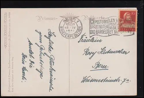 Carte postale AK Primus Corneille Max: Rivière de printemps, courue BERN 1921