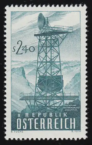 1068 Öster. Réseau de radios de référence, antenne de liaison radio de contact de ligne Zugspitze, 2.40 S, **