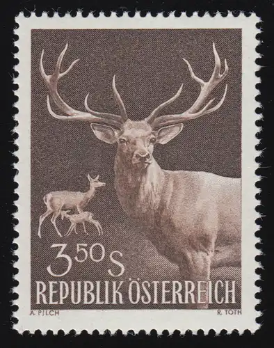 1065 Kongress Int. Jagdrat, Rotwild, 3.50 S, postfrisch **